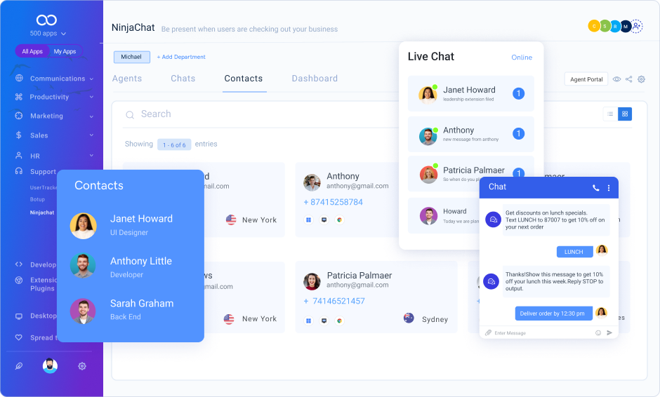 Live Chat App leave note